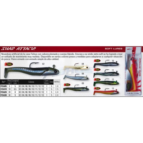 LEURRE FISHUS SHAD ATTACK 10GR