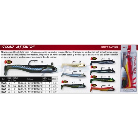 LEURRE FISHUS SHAD ATTACK 10GR