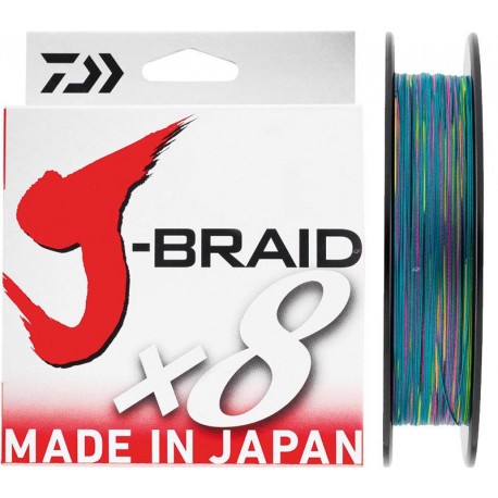 Tresse Daiwa J-Braid x8 Multi color 