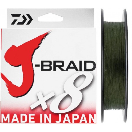 Tresse Daiwa J-Braid x8 Verte