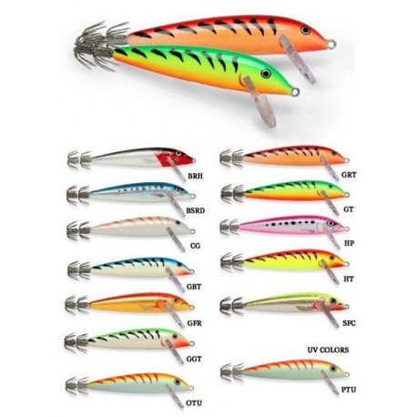 LEURRE RAPALA GRAPPI SQUID 9 JAUNE VERT PHOSPHO