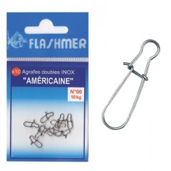 AGRAFE FLASHMER AMERICAINE INOX 