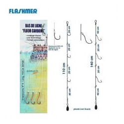 BAS DE LIGNE FLUOROCARBON 3 HAMECONS FLASHMER