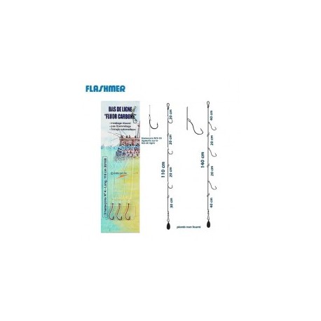 BAS DE LIGNE FLUOROCARBON 3 HAMECONS N°10