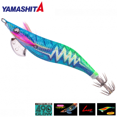 Turlutte Yamashita pêche des calamars Egi OH Q Live Search 490 2.5 couleur B07