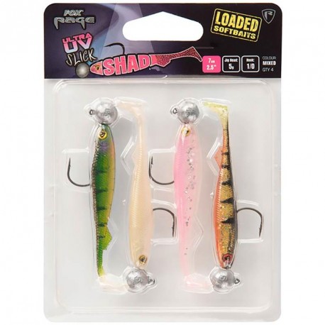 FOX RAGE ULTRA UV SLICK SHAD LOADED SOFTBAITS MIXED